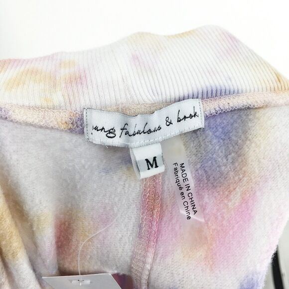 YFB Young Fabulous Broke Women M Juliette Tie Dye Joggers Drawstring Pastel NEW - Picture 6 of 7
